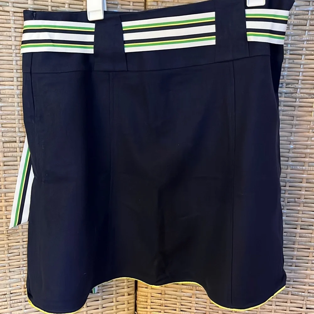 Lilly Pulitzer 💚💙💛skirt size 14, with ribbon and yellow piping. NWT, NWB - Picture 6 of 8